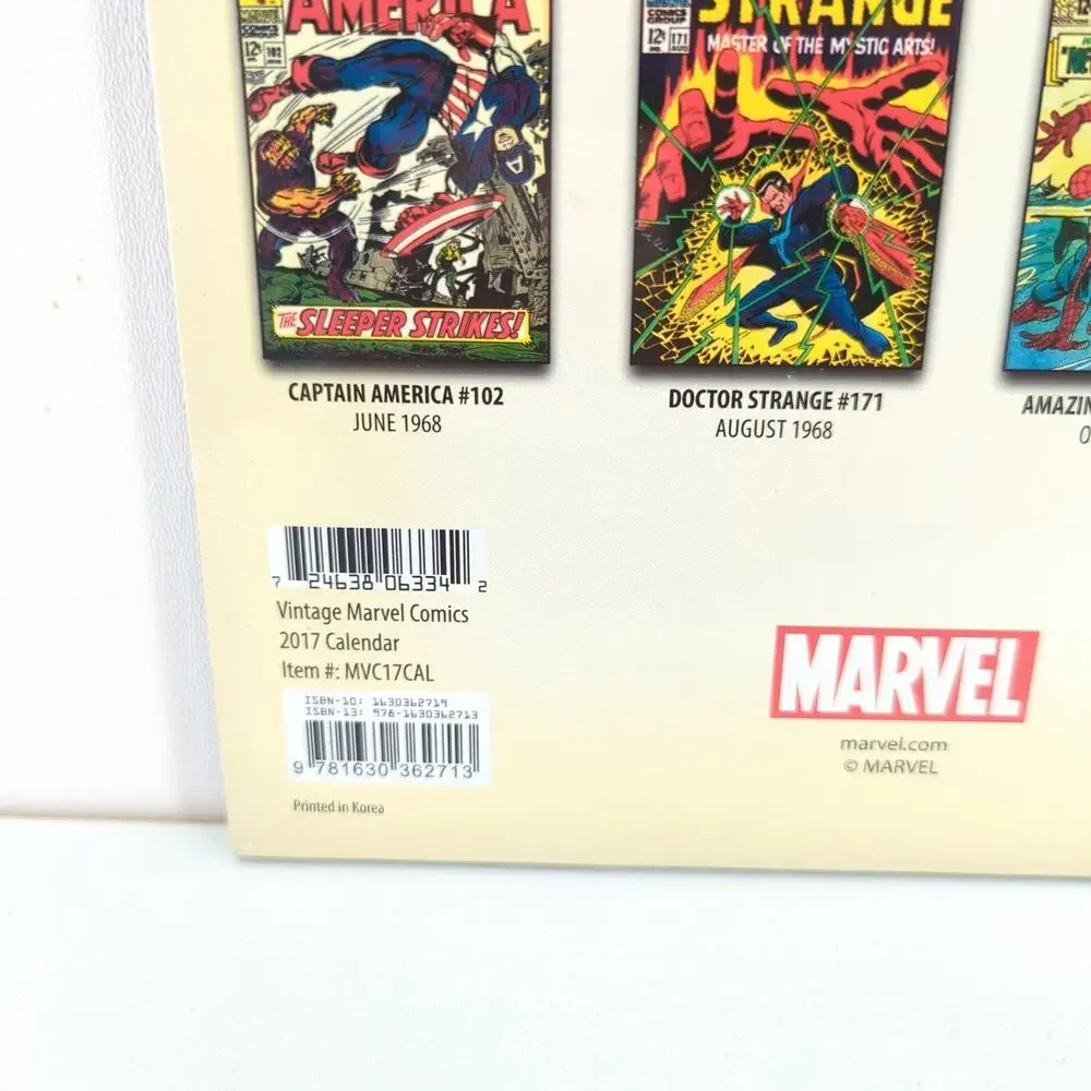 MARVEL Vintage 2017 Calendar Classic Covers Comics 11 x 14 Frame Ready Cover NEW